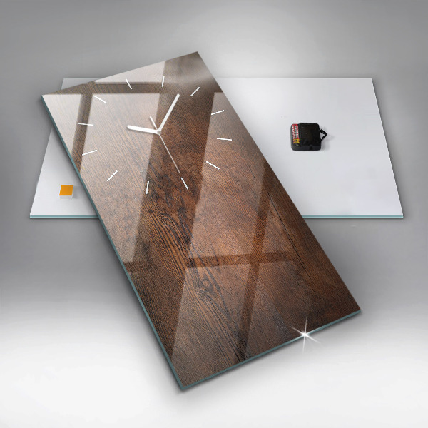 Vertical wall clock Old wood