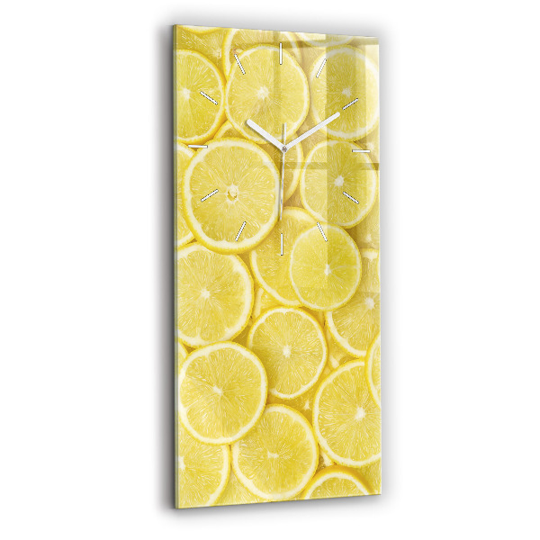 Vertical wall clock Lemon slices