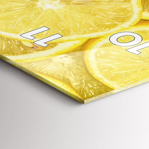 Vertical wall clock Lemon slices