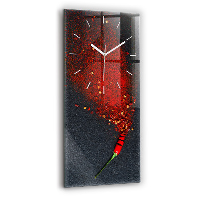Vertical wall clock Red pepper seasoning