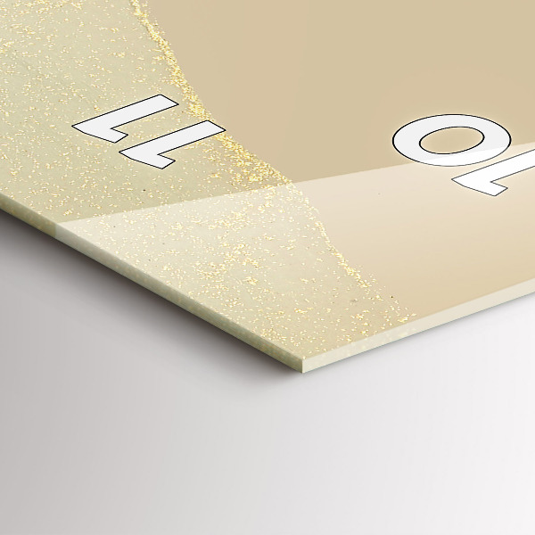 Vertical wall clock Abstraction of colors