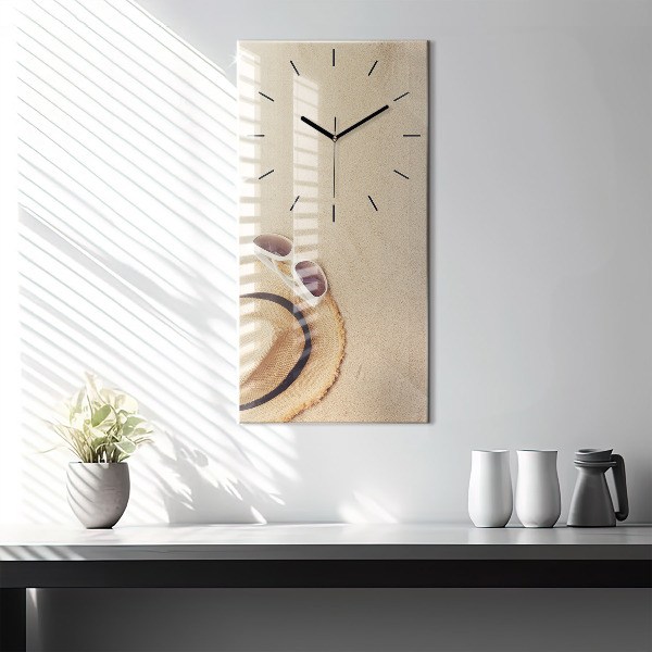 Vertical wall clock Golden abstraction