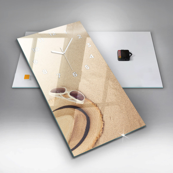 Vertical wall clock Golden abstraction