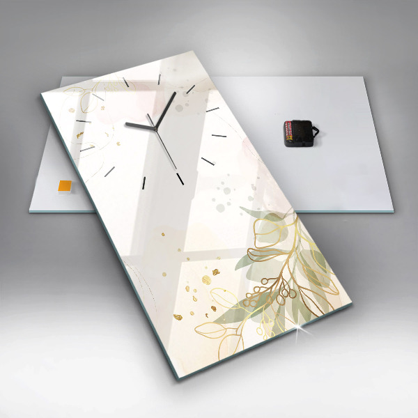 Vertical wall clock Pastel abstraction