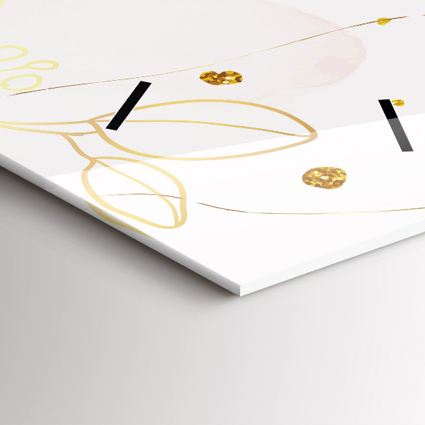 Vertical wall clock Pastel abstraction