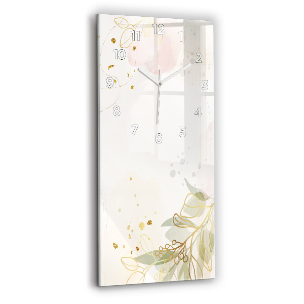 Vertical wall clock Pastel abstraction