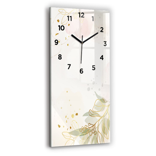 Vertical wall clock Pastel abstraction
