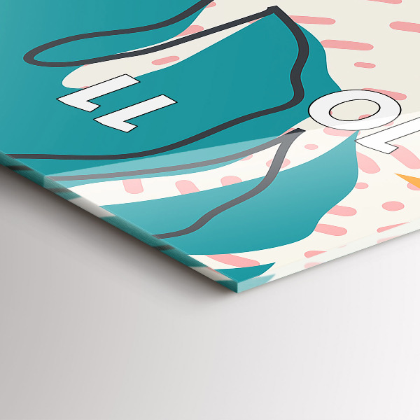 Vertical wall clock Hawaiian plants