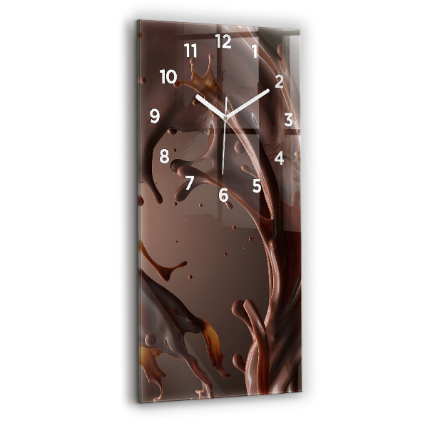 Vertical wall clock Cocoa waves