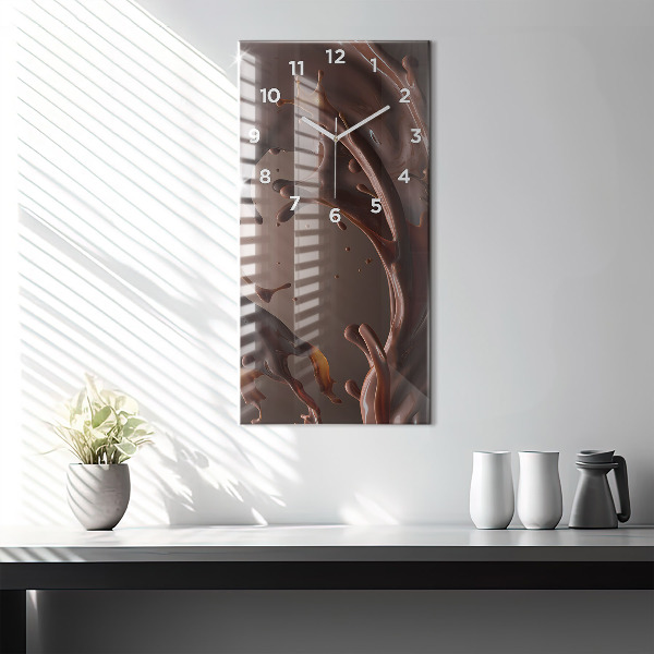 Vertical wall clock Cocoa waves