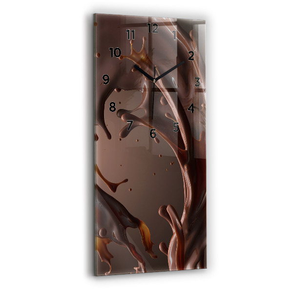 Vertical wall clock Cocoa waves