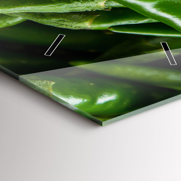 Vertical wall clock Green pepper