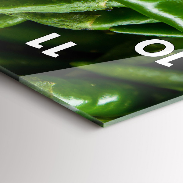 Vertical wall clock Green pepper