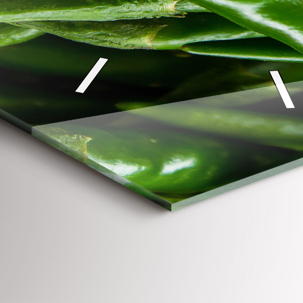 Vertical wall clock Green pepper