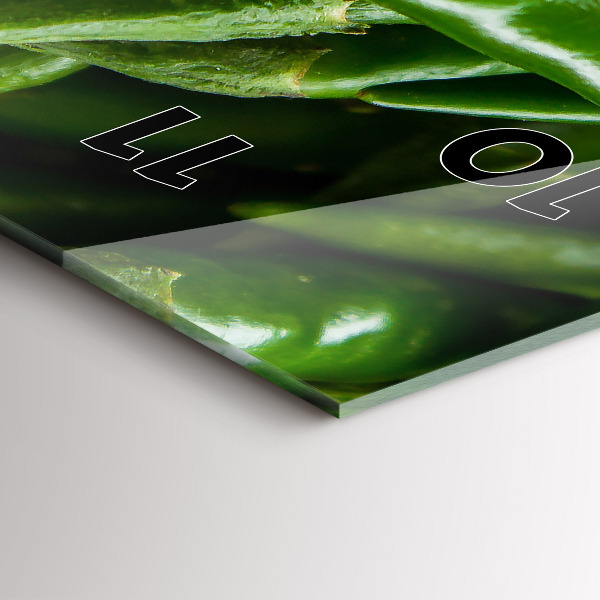 Vertical wall clock Green pepper