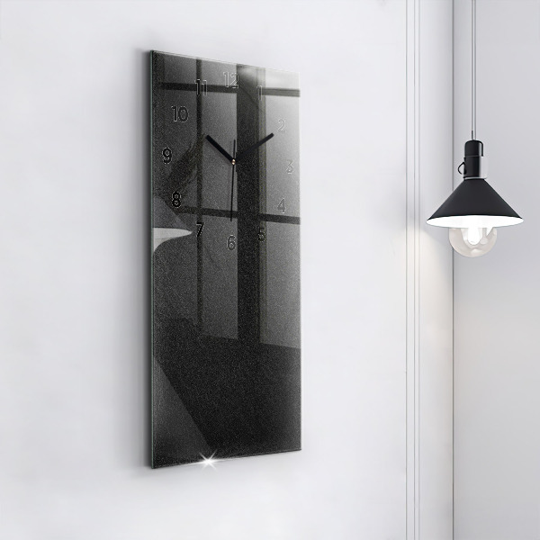 Vertical wall clock Dark rock