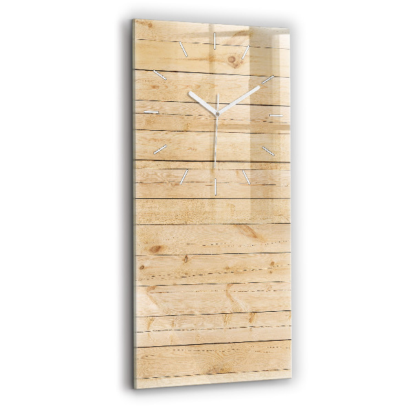 Vertical wall clock Wooden boards