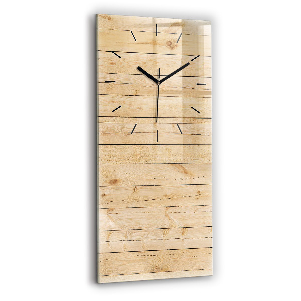 Vertical wall clock Wooden boards