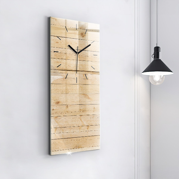 Vertical wall clock Wooden boards