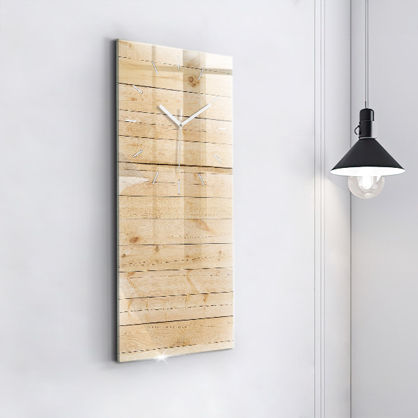 Vertical wall clock Wooden boards
