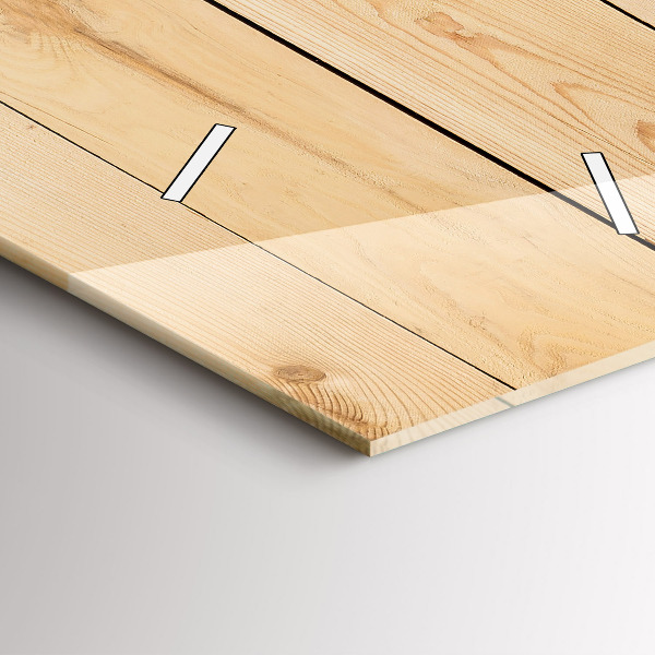 Vertical wall clock Wooden boards