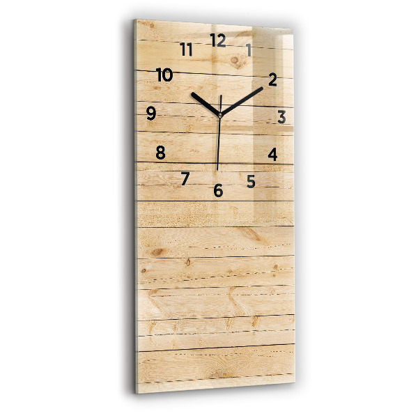 Vertical wall clock Wooden boards