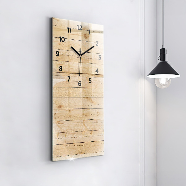 Vertical wall clock Wooden boards