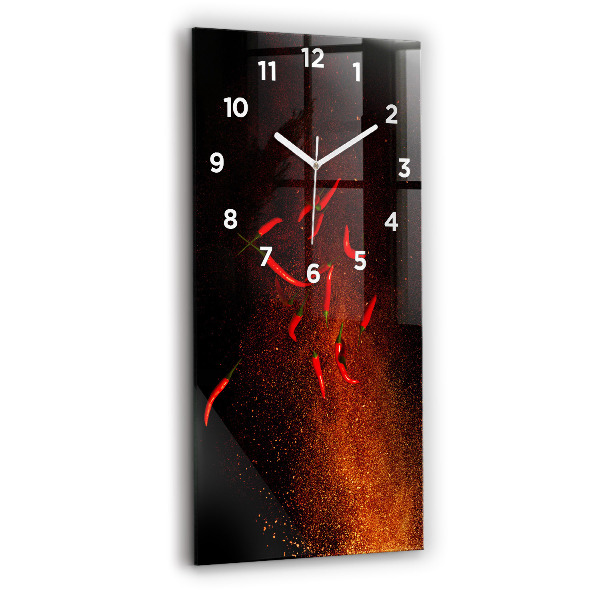 Vertical wall clock Chili peppers