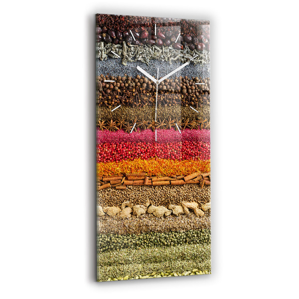 Vertical wall clock Rows of spices