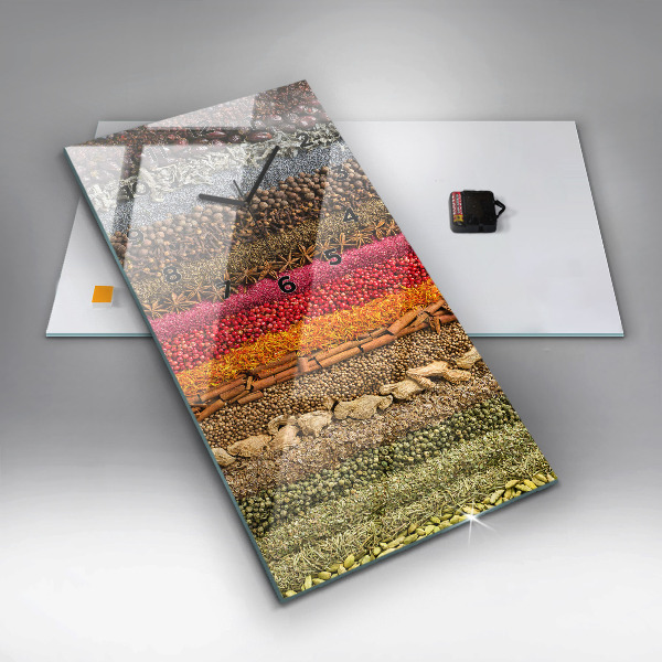 Vertical wall clock Rows of spices