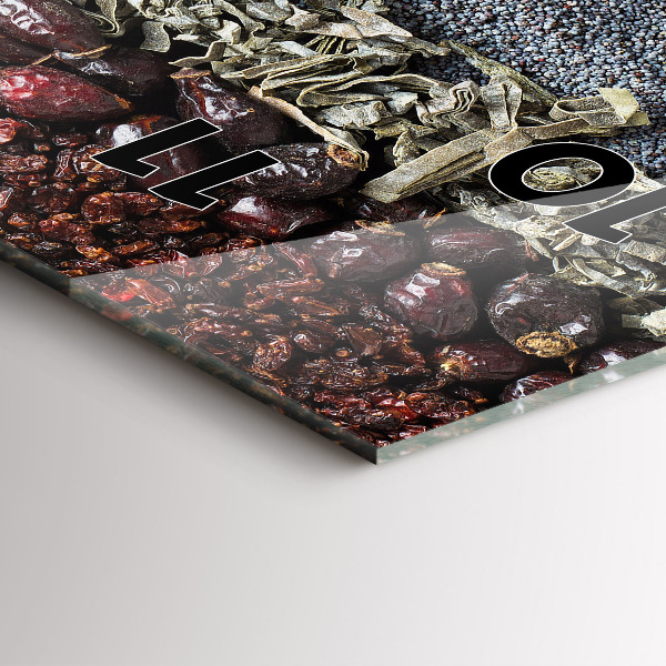 Vertical wall clock Rows of spices