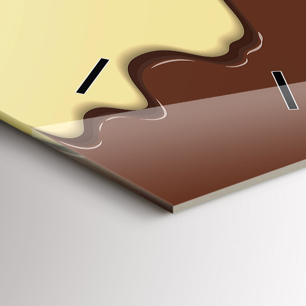 Vertical wall clock Waffle and ice cream