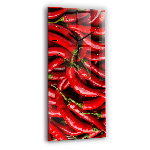 Vertical wall clock Hot peppers