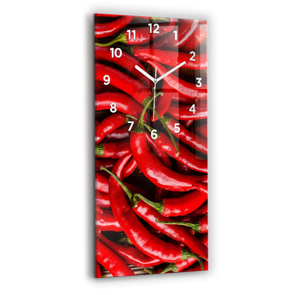Vertical wall clock Hot peppers