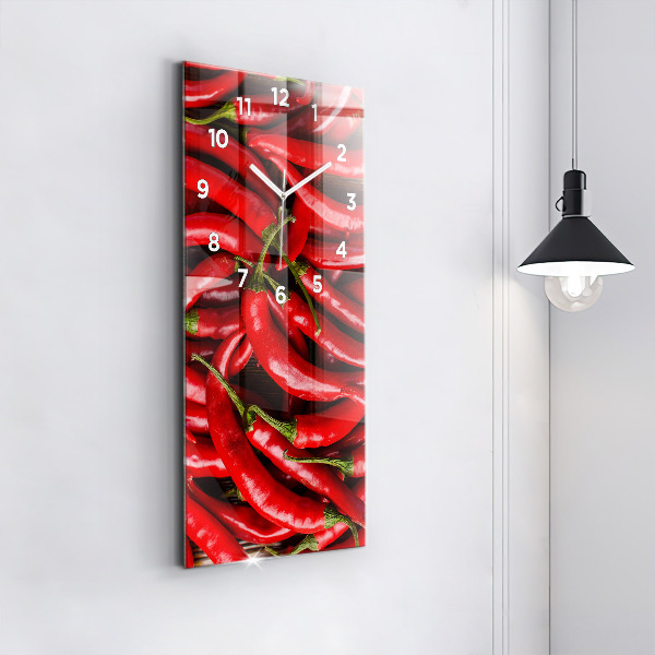 Vertical wall clock Hot peppers