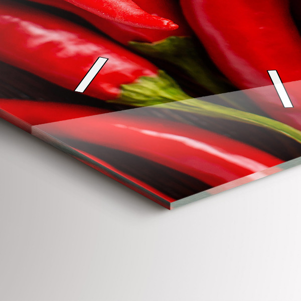 Vertical wall clock Hot peppers