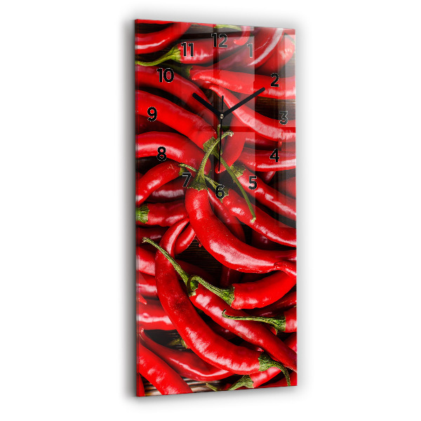 Vertical wall clock Hot peppers