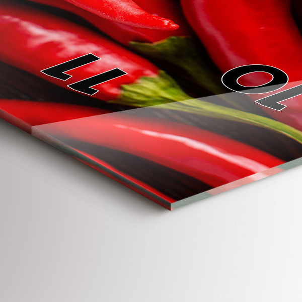 Vertical wall clock Hot peppers