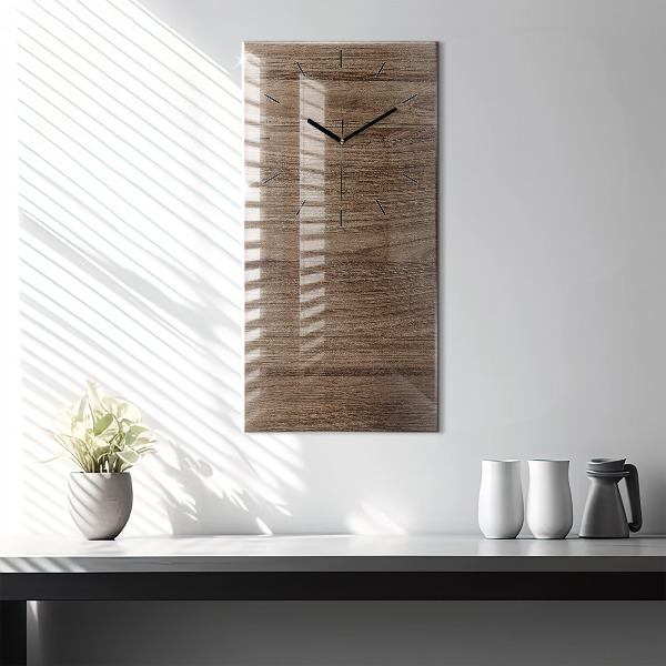Vertical wall clock Dark wood