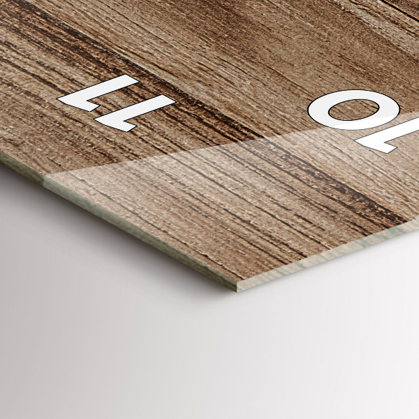 Vertical wall clock Dark wood