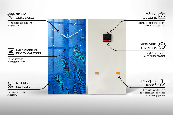 Vertical wall clock Blueberries and raspberries