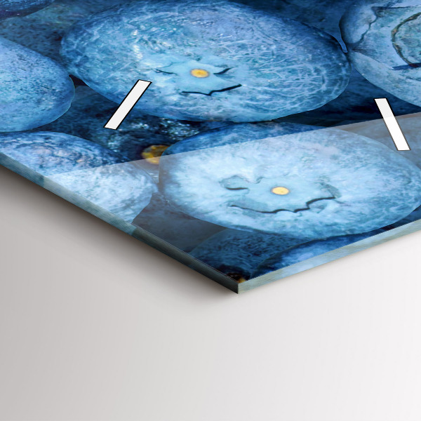 Vertical wall clock Blueberries and raspberries