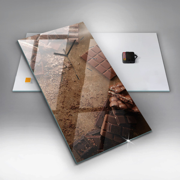 Vertical wall clock Chocolate bars