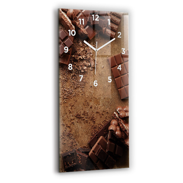 Vertical wall clock Chocolate bars