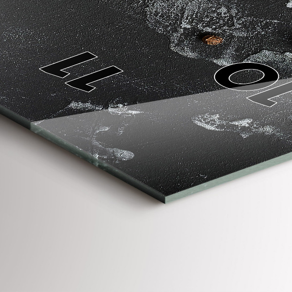 Vertical wall clock Spices on the counter