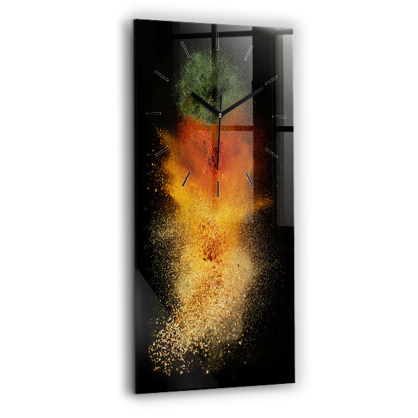 Vertical wall clock Spices scattered