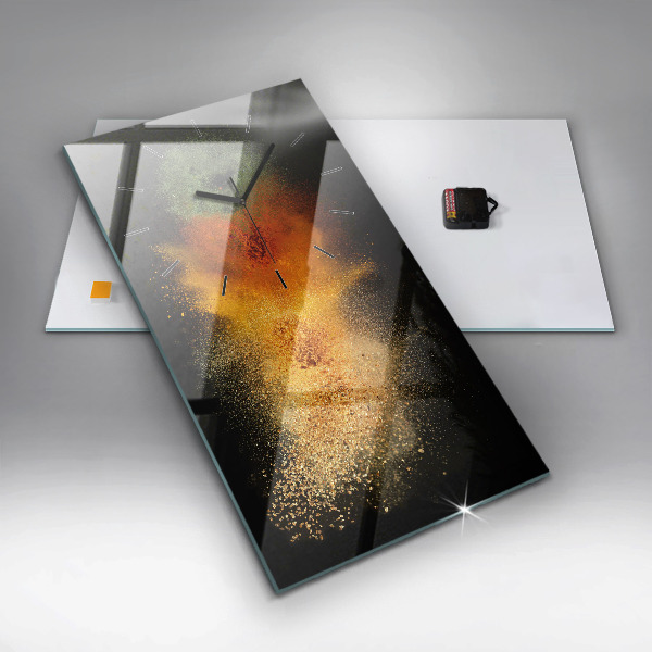 Vertical wall clock Spices scattered
