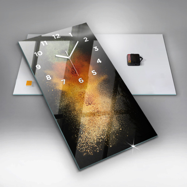 Vertical wall clock Spices scattered