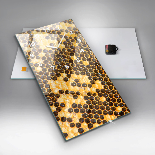 Vertical wall clock Honeycomb
