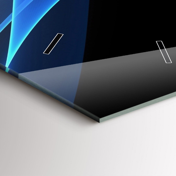 Vertical wall clock Blue lines